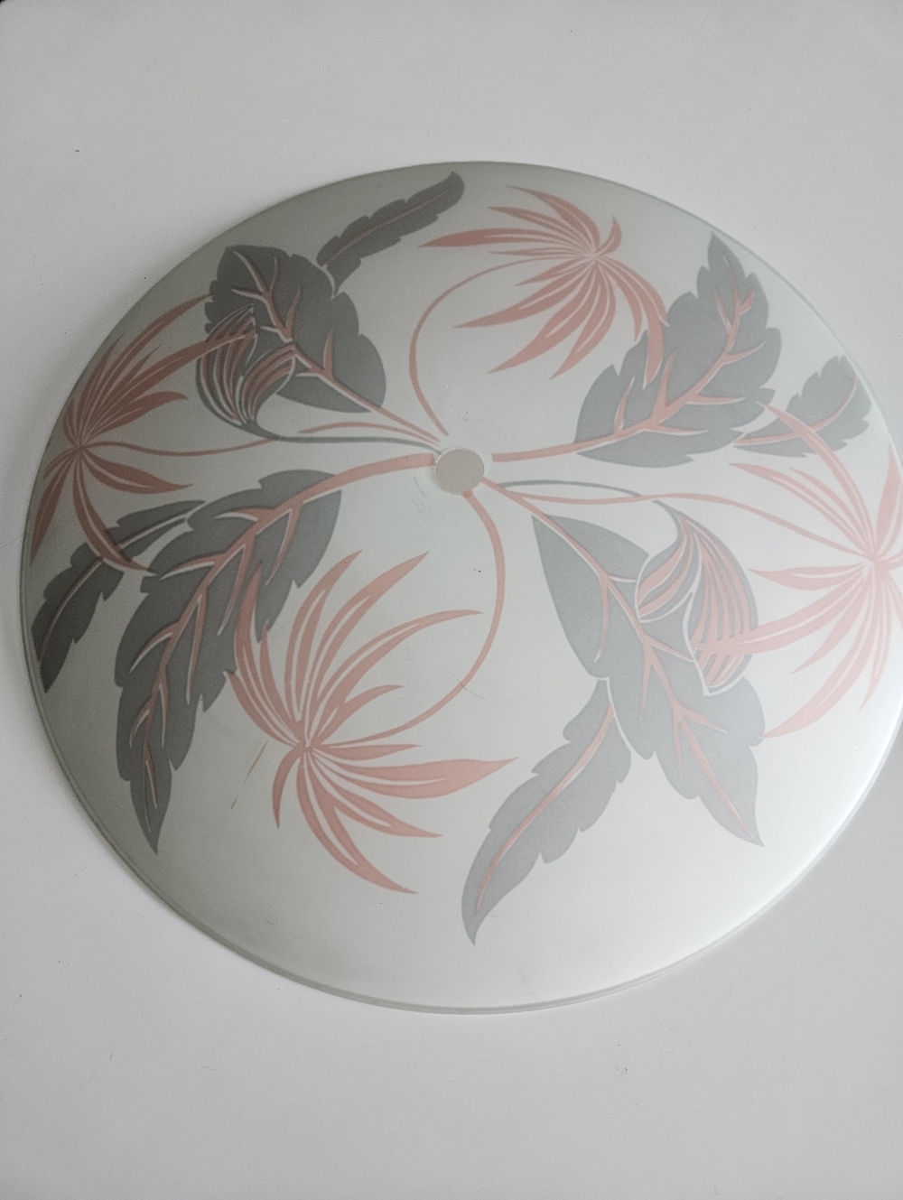 Vintage Mid Century Modern Palm Leaf/Palm Tree Ceiling Flush Mount Light Shade - Picture 3 of 12